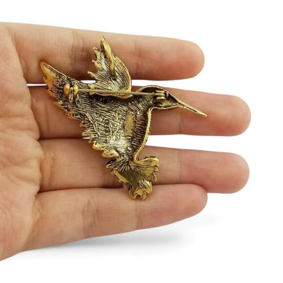 Hummingbird Brooch Pin - Picture 4 of 4